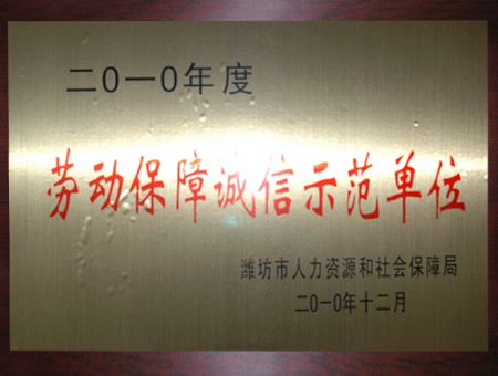 點擊查看詳細信息<br>標題：勞動保障誠信示范單位 閱讀次數：6941